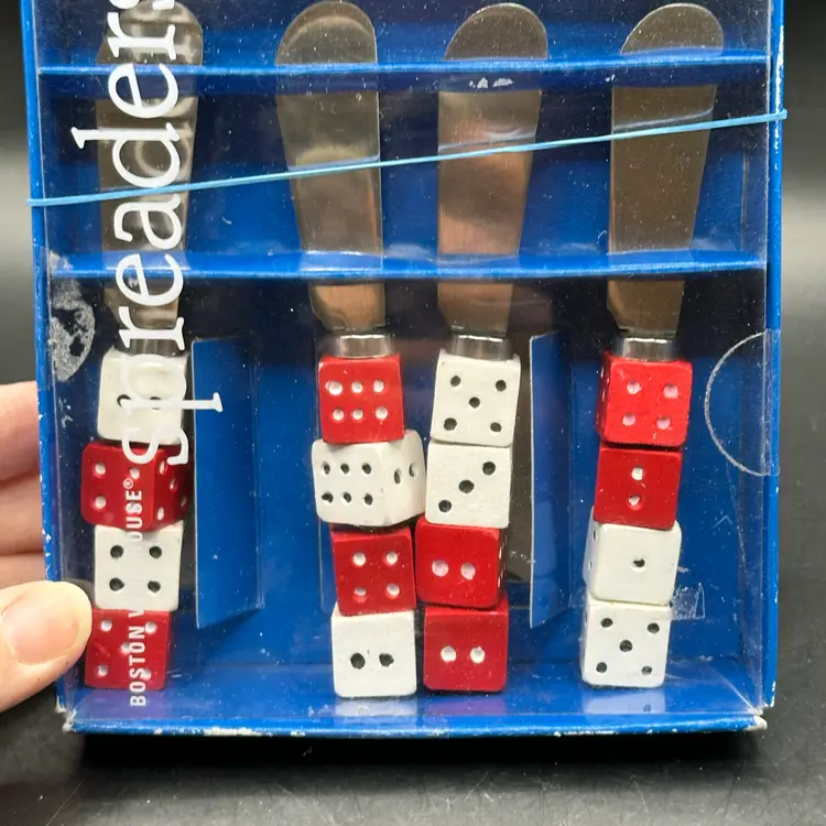 Boston Warehouse Casino Night Themed Cheese Spreaders Lot Of  Dice Spreaders
