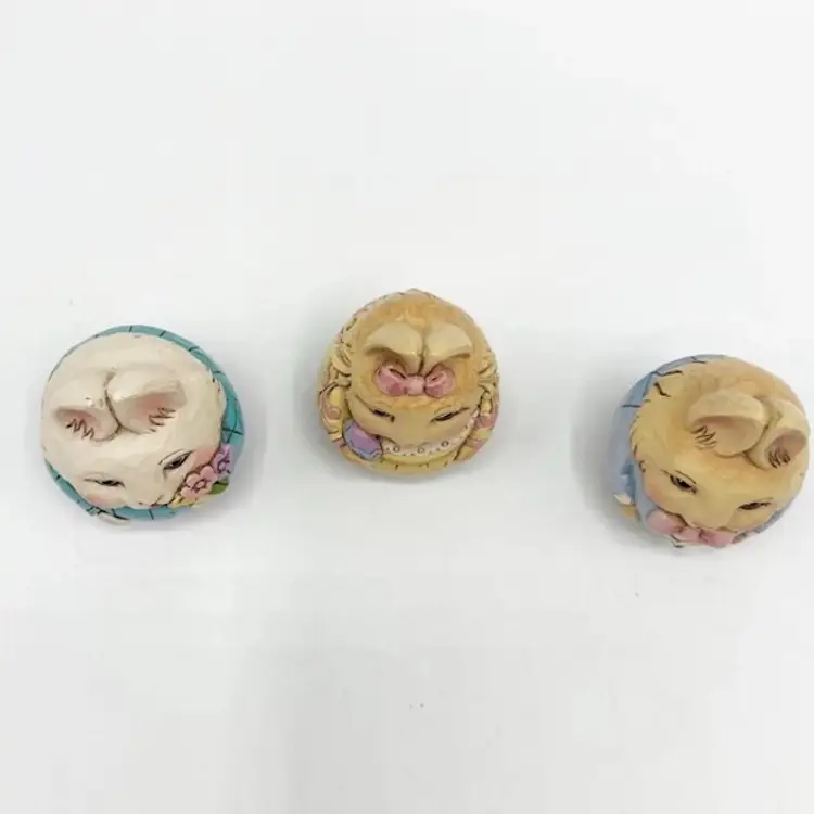 Jim Shore Heartwood Creek Mini Bunny Easter Egg Figures Set of 3 Rabbits 6012273