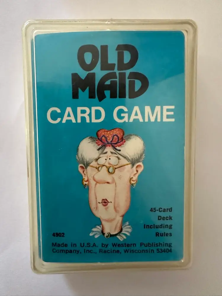 Vintage Old Maid Card Game Whitman #4902 Complete with Instructions & Case USA