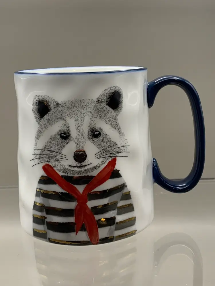 Signature Housewares Hipster Animal Ricky Raccoon Mug