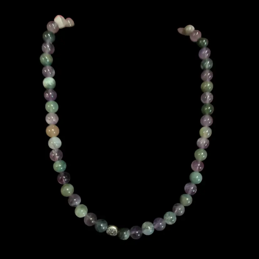 Beautiful Handmade Multi Colored Quartz Necklace. Not Signed