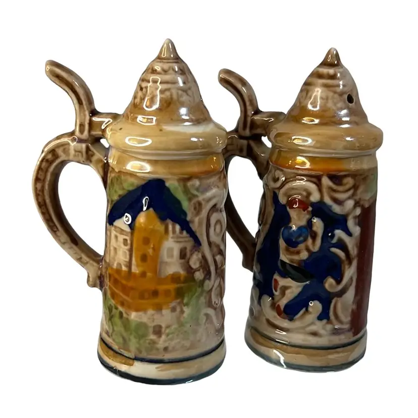 Vintage Beer Stein Salt & Pepper Shakers