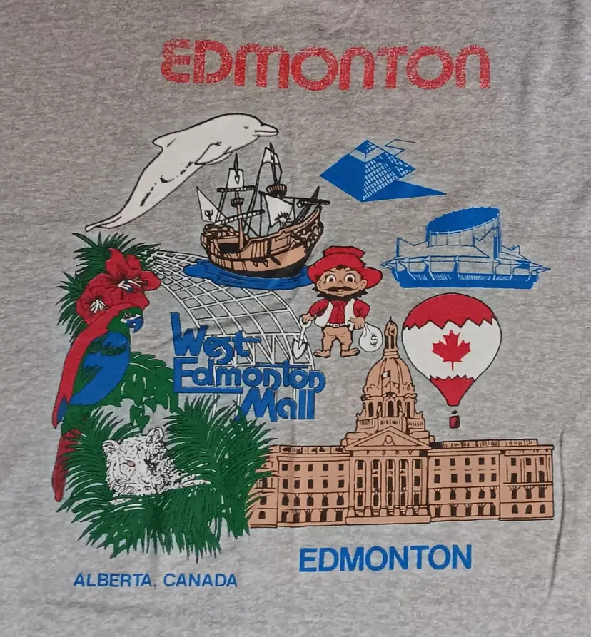 Vintage Single Stitch West Edmonton Mall t-shirt 50/50 Canada 8th Wonder World