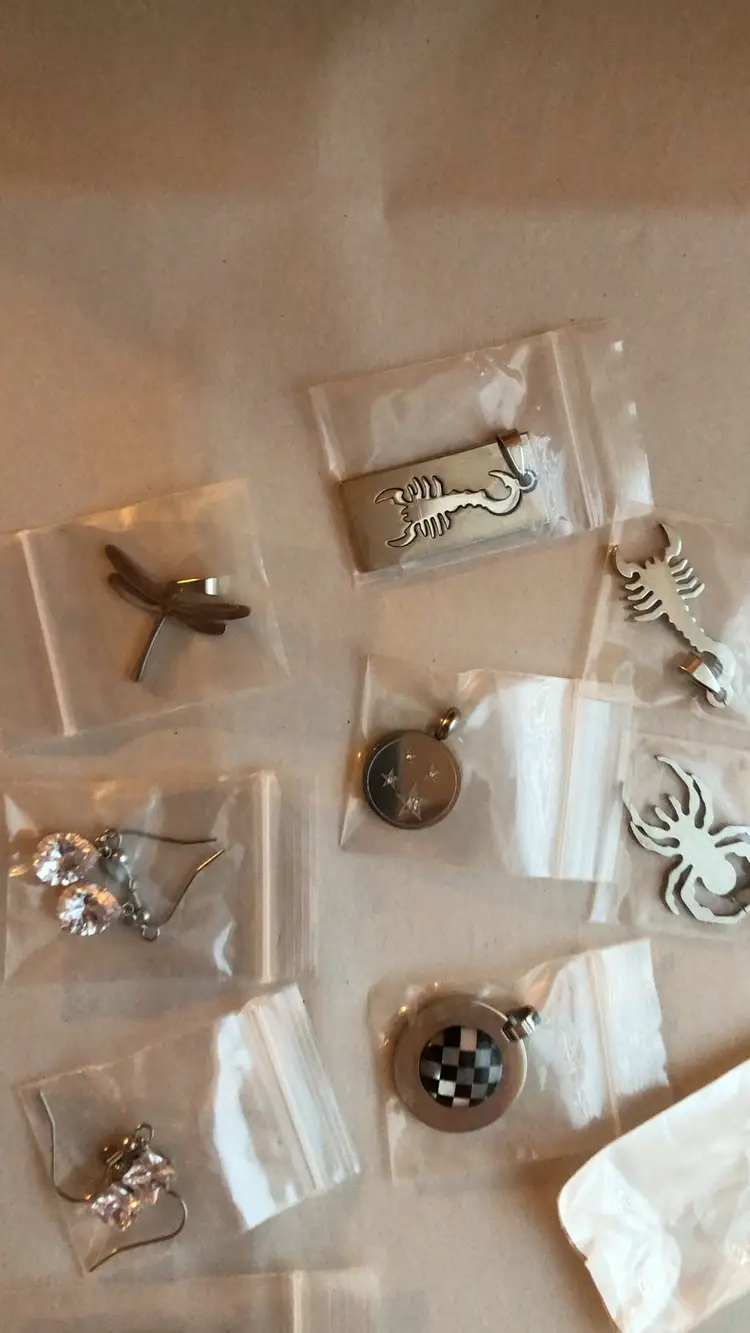 Stainless Steel Jewelry Lot Pendants Earrings Chains