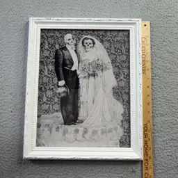 Framed Ghoulish Wedding Picture 16” x 13”