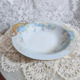 Blue flower nappy dish