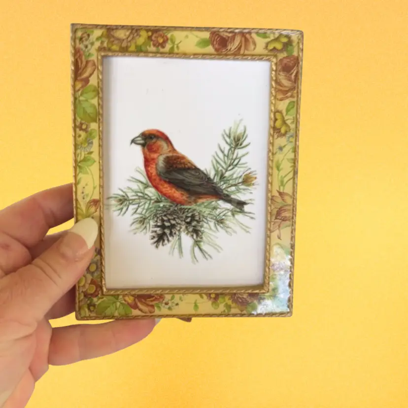 Metal Floral Frame With Print