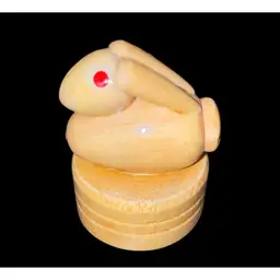 #01- Vintage Wood Kokeshi Style Miniature Figuring As Pictured