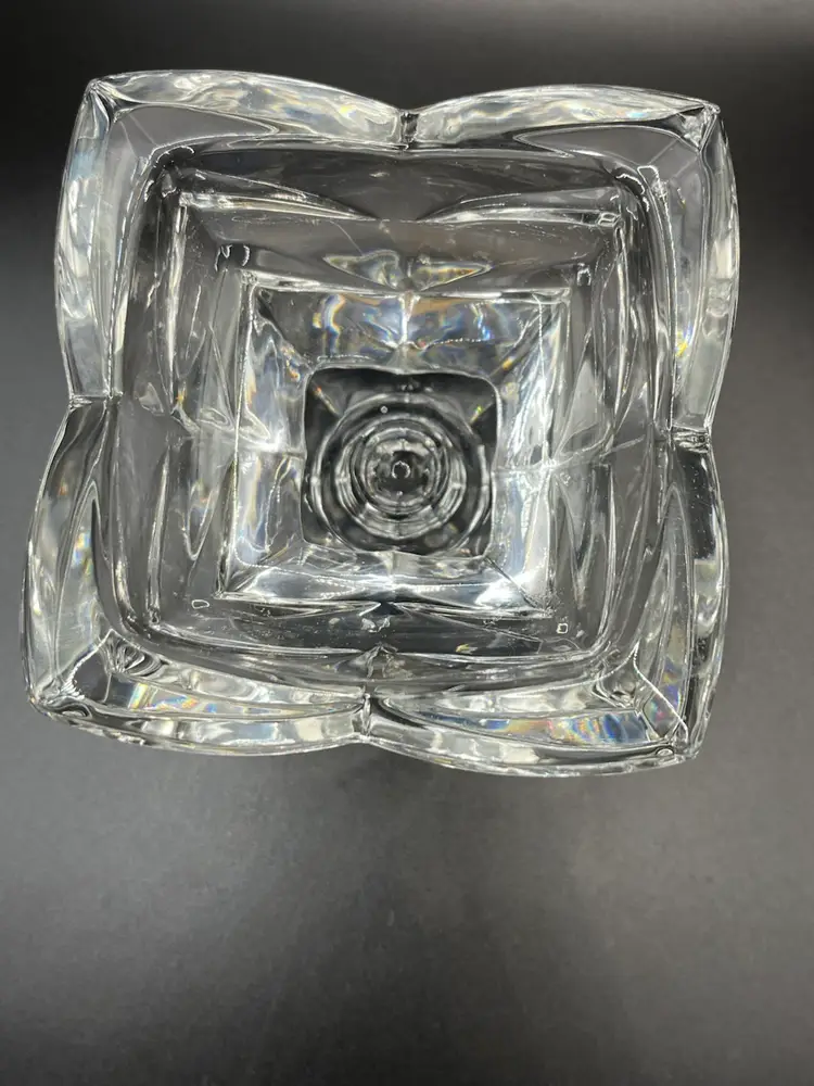 Clear Glass Candle Holder