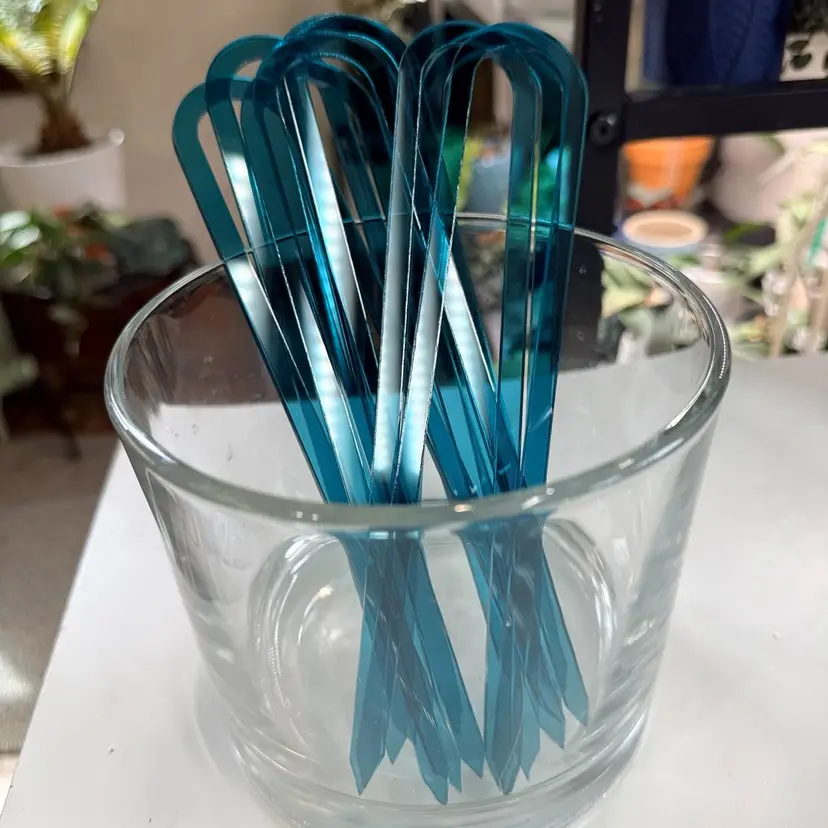 Mini Trellis Transparent Teal - 7.5x1.5