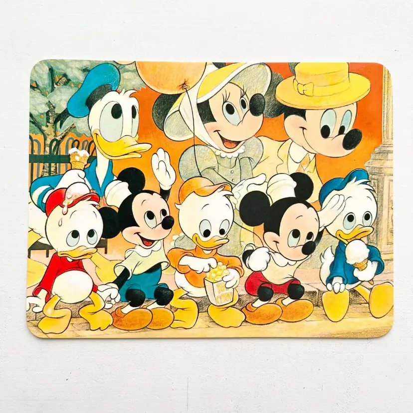 Disney Cartoon Postcard Disneyland Main Street Parade Vintage 1980s