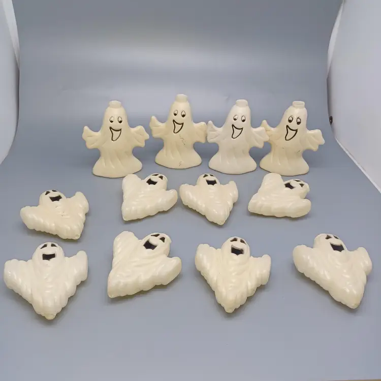 Vintage Halloween Ghost Blow Mold String Light Covers (12)