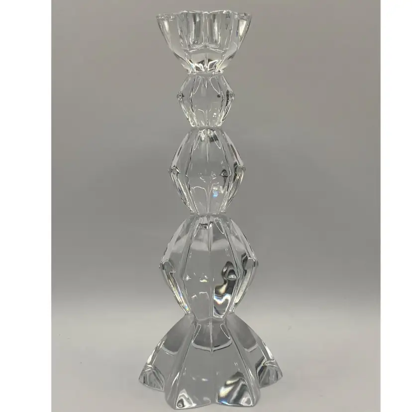 Vintage Mikasa Illuminations 7β Crystal Candlestick, Single