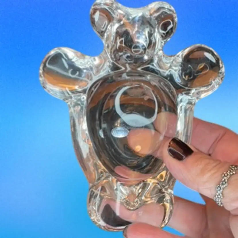 Glass Bear Pipe Holder