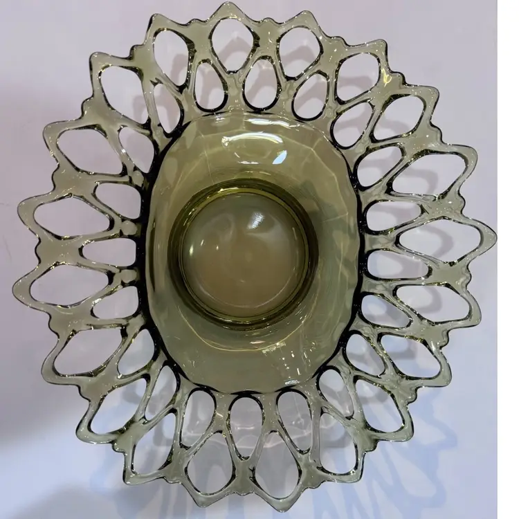 60s Westmoreland Doric Glass Centerpiece Bowl