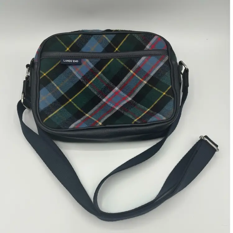 Lands’ End Plaid Crossbody Bag