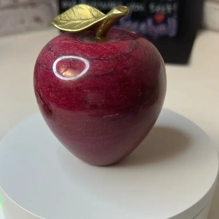 Vintage Metal Apple Paper Weight