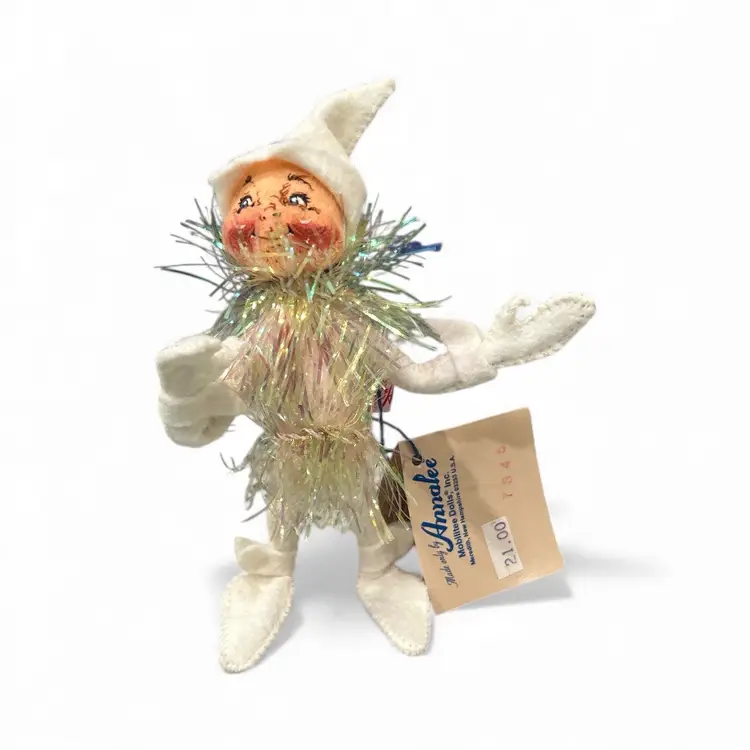 Vintage Annalee Mobilitee White Jack Frost Elf Doll Christmas