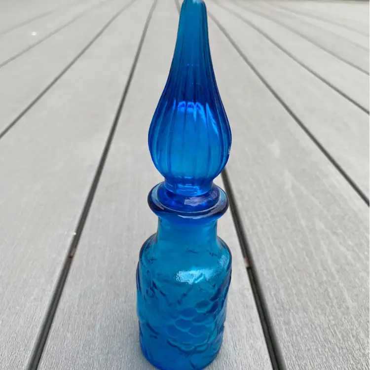 STUNNNG ROYAL BLUE EMPOLI GENIE BOTTLE WITH STOPPER