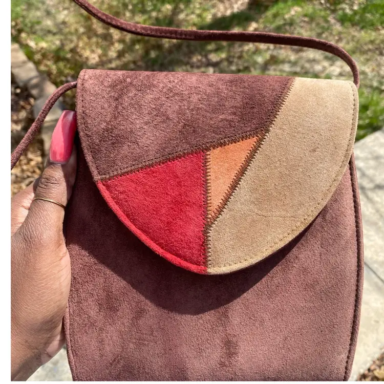 1990s Suede Crossbody bag | Shoulder Bag