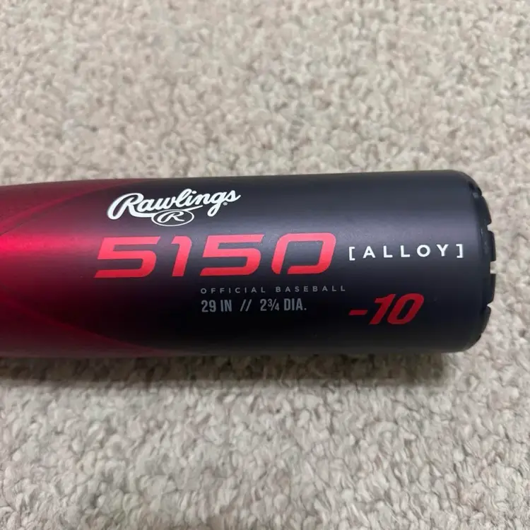 Rawlings 2023 5150 -10 Drop Red Alloy USSSA Baseball Bat - Brand New