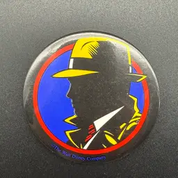 Vintage Walt Disney Dick Tracy Button Pin Pinback 90s Movie Detective Comic 2.5"
