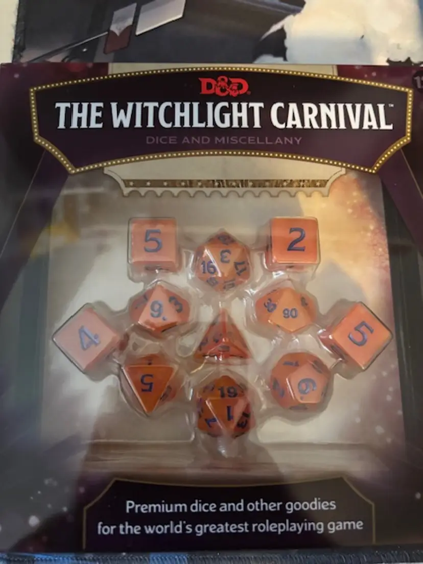 D&D: The Witchlight Carnival: Dice and Miscellany (new in box)