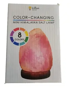 Brilliant Ideas 8 Color Changing Mini Himalayan Salt Lamp Preowned