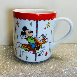 Vintage Mini Cup With Disney Characters. 3.5”