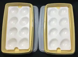 Tupperware deviled egg keepers, set of 2, each holds 8 eggs