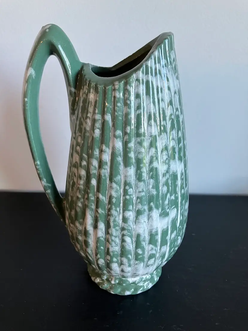 Green Splatter Pitcher