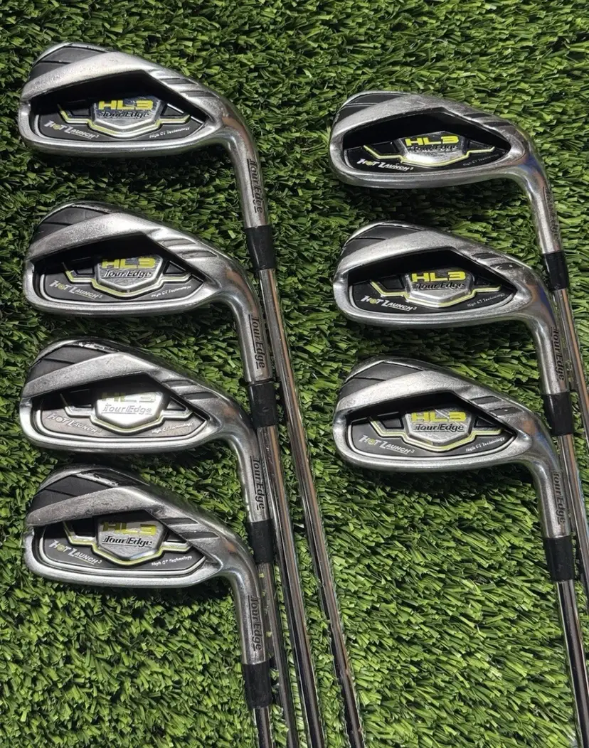 Tour Edge HL3 Hot Launch Iron Set 4-Pw Stiff Flex KBS Tour Steel Shafts RH