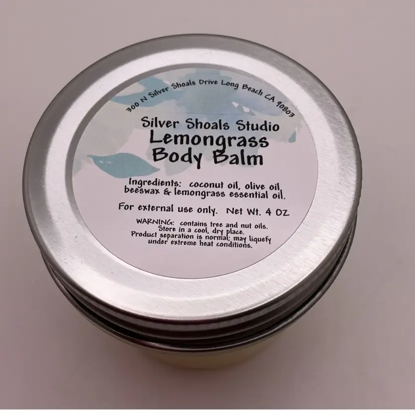 Made by Me!  Body Balm - LEMONGRASS - 4 OZ Made with Beeswax!  READ