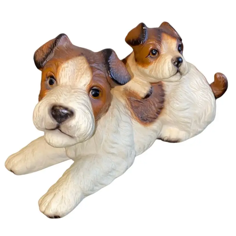 Vintage Fox Terrier Dog Puppy Figurine
