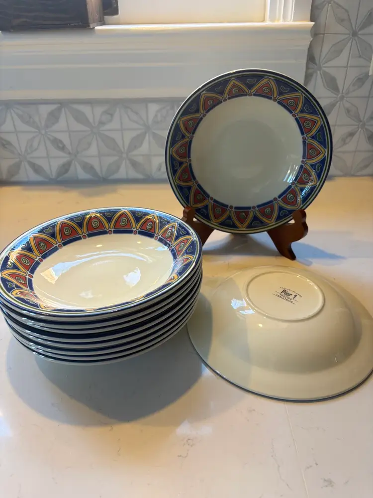 Pier One England Angleterre Marakesh Soup Bowls - Set Of 10