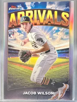 2025 Topps Finest Jacob Wilson Arrivals Insert Rookie (RC) Oakland Athletics