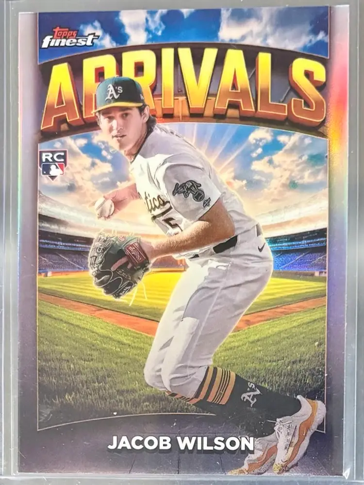 2025 Topps Finest Jacob Wilson Arrivals Insert Rookie (RC) Oakland Athletics
