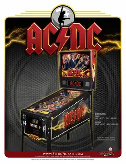 AC/DC Pro Pinball Flyer Original UNUSED Promo Hard Rock Heavy Metal Artwork 2012