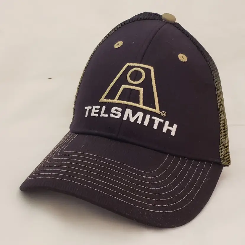 Ballcap Telsmith Hat Equipment Co w/ Logo Black Green & White Snap Back
