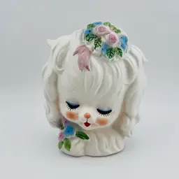Vintage Napcoware Puppy Head Vase 4.75”
