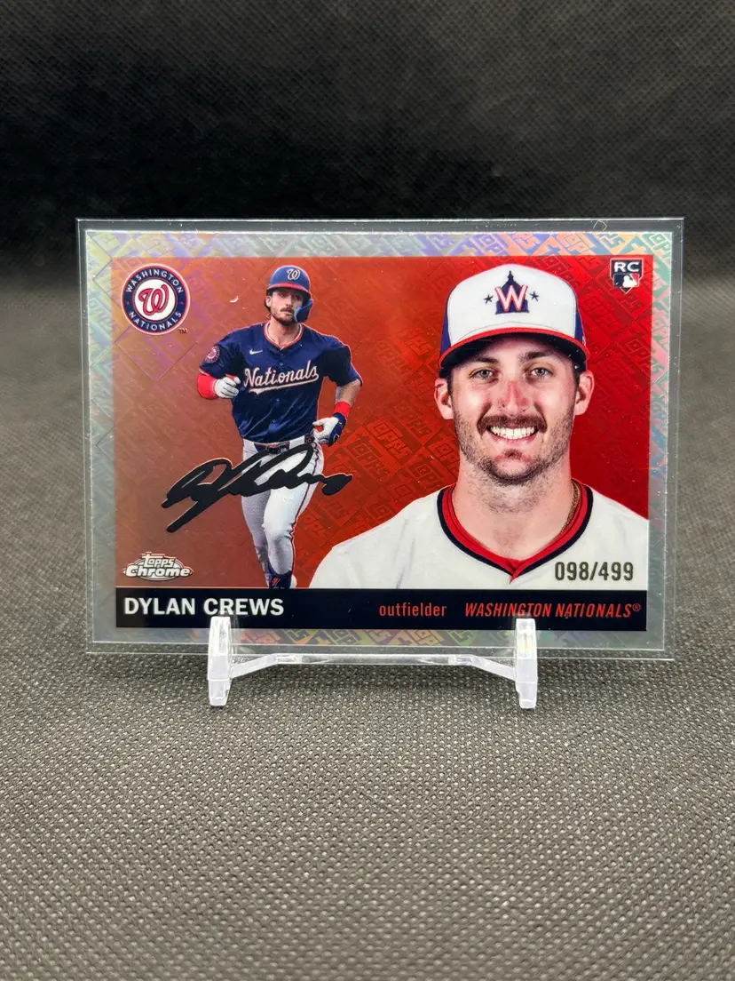 Dylan Crews 2025 Topps Chrome Platinum Anniversary Topps Refractor Rookie /499