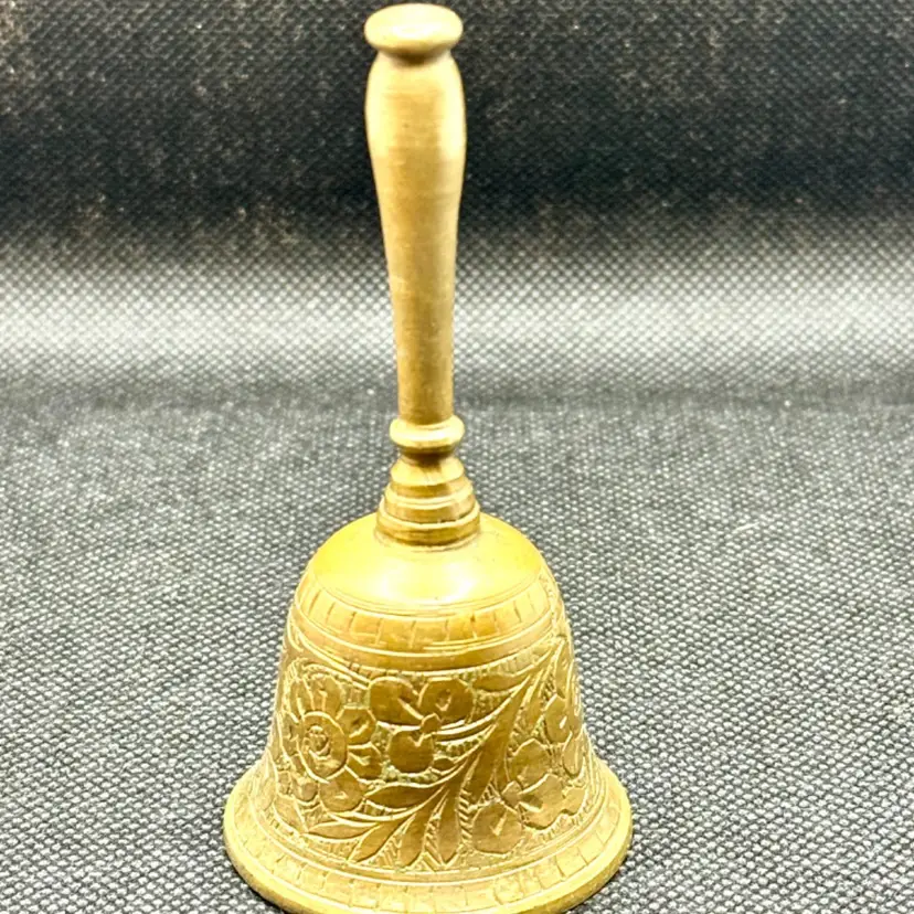Vintage Brass Table Dinner Bell Handcrafted, Made In Germany