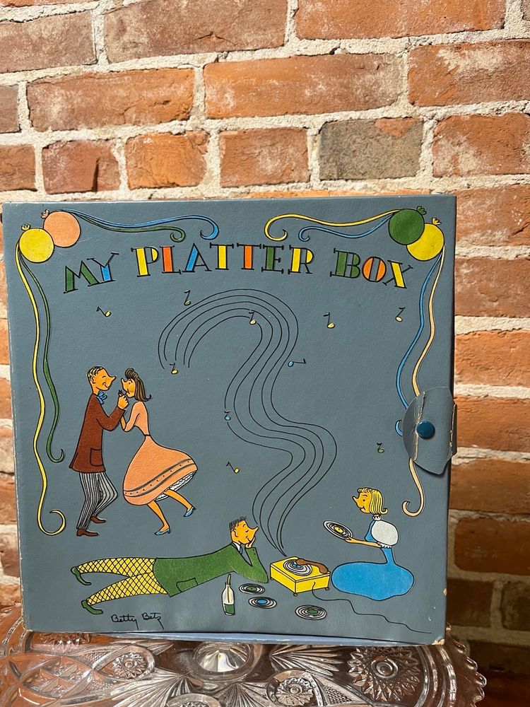 Vintage record case my platter box 1950s good condition