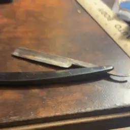 Straight Razor Black Handle