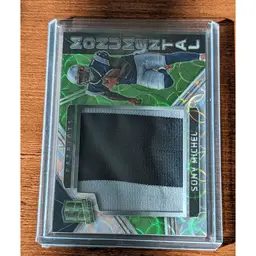 2018 Panini Spectra Monumental Memorabilia Neon Green /50 Sony Michel Rookie RC New England Patriots