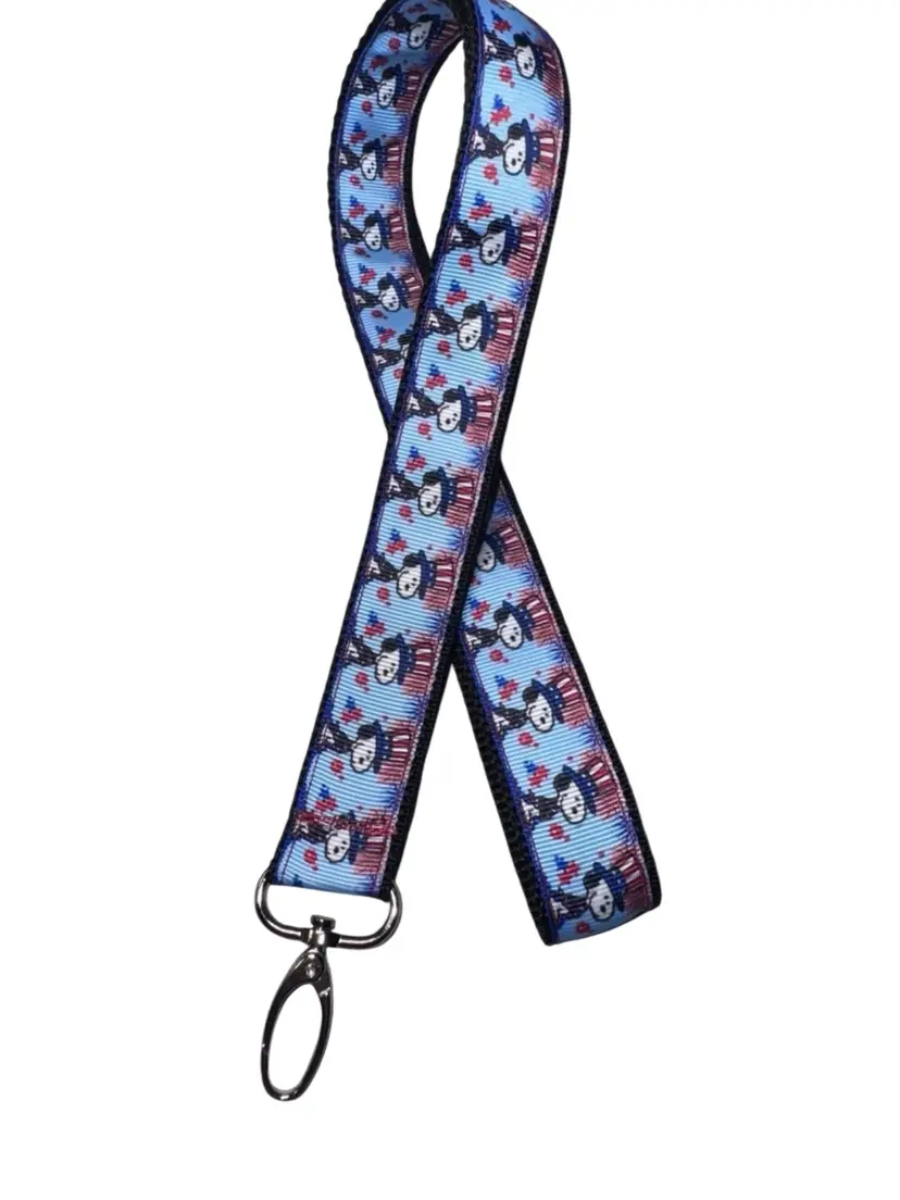 Keychain Lanyard Key Holder Snoopy Peanuts 4th Of July NEW Handmade 19.5”