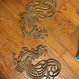 Germany Cast Metal Fighting Rooster Wall Decor