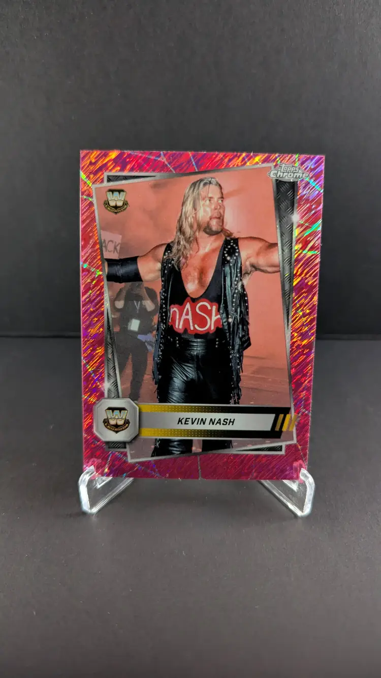 2025 WWE Topps Chrome PINK SHIMMER REFRACTOR - Kevin Nash + Lucien Price