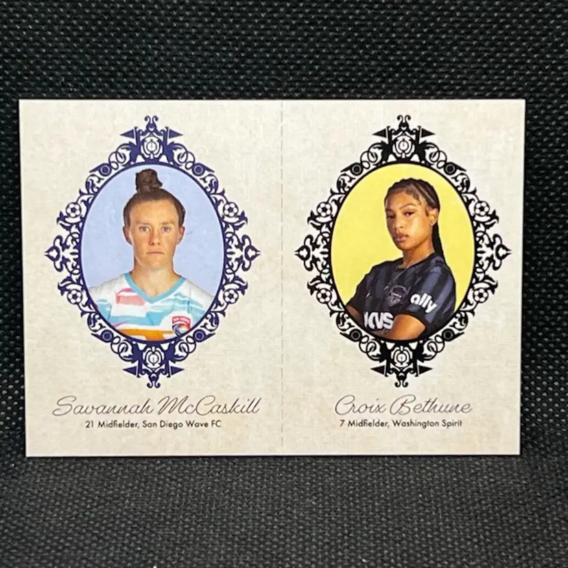 Croix Bethune Savannah McCaskill Beachwood 2024 NWSL Parkside Vol 1 Washington Spirit San Diego Wave Soccer Card