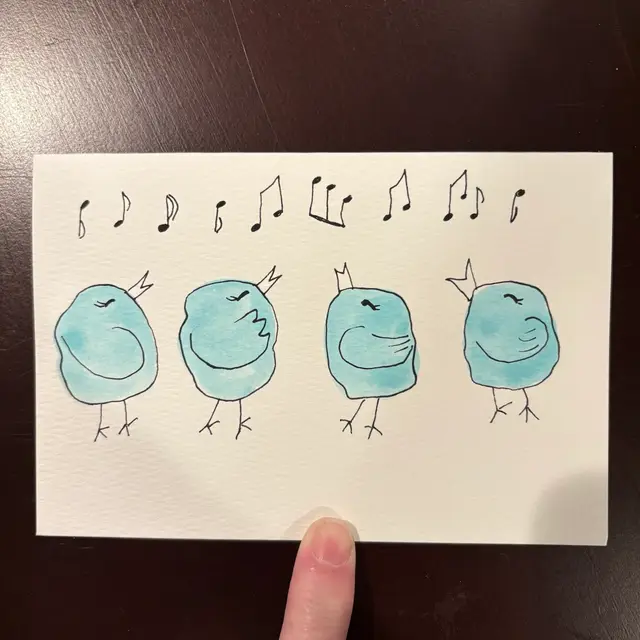 Pick 2 - Handmade By Me - Watercolor Greeting Cards 4x6 With Envelopes